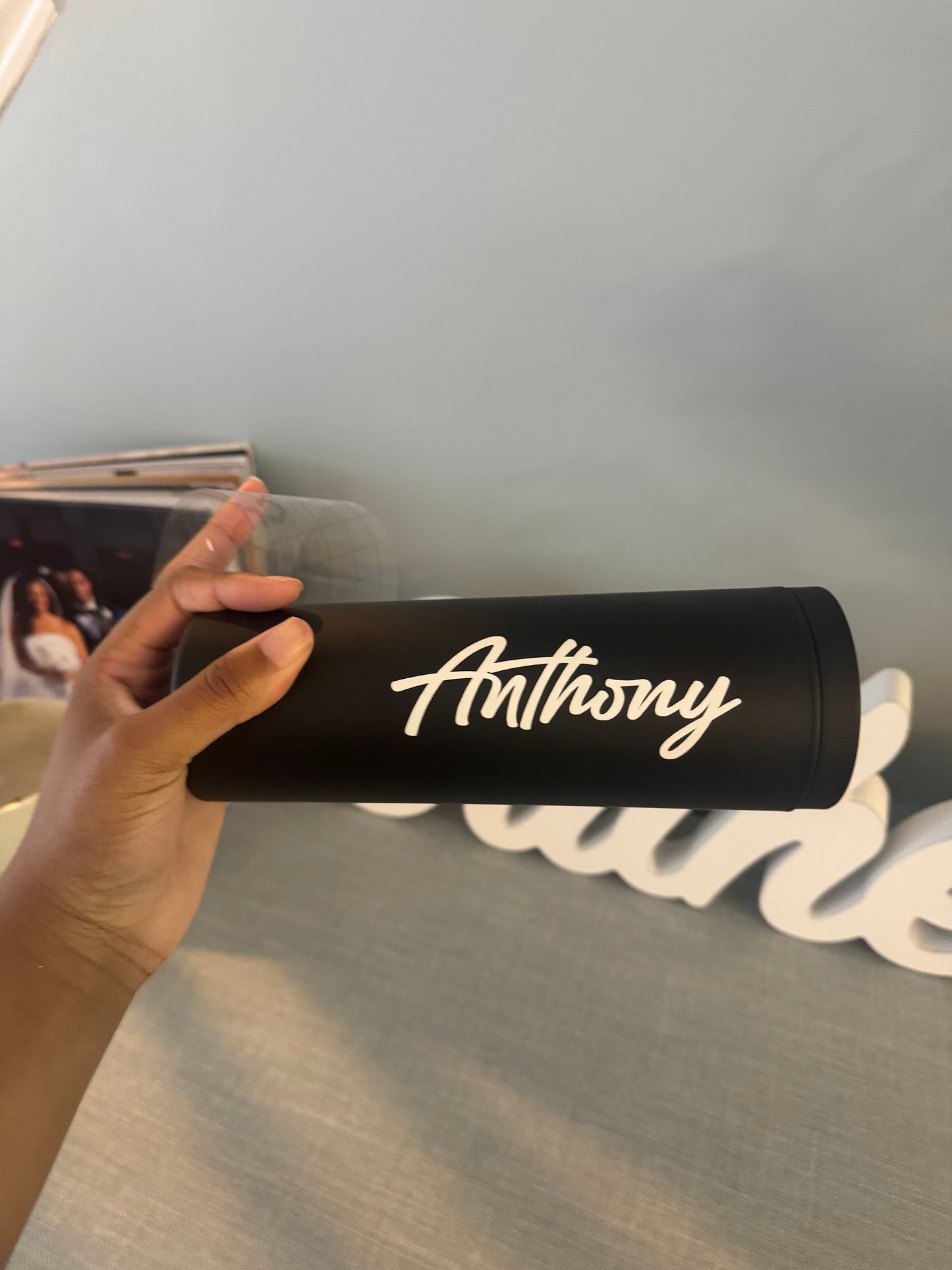 Custom Tumbler with Straw